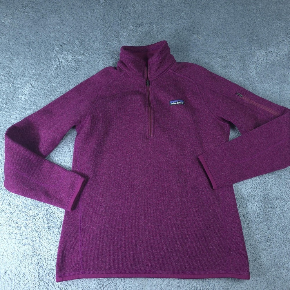 Patagonia Better Sweater Womens Large Purple 1/4 Zip Fleece Pullover
